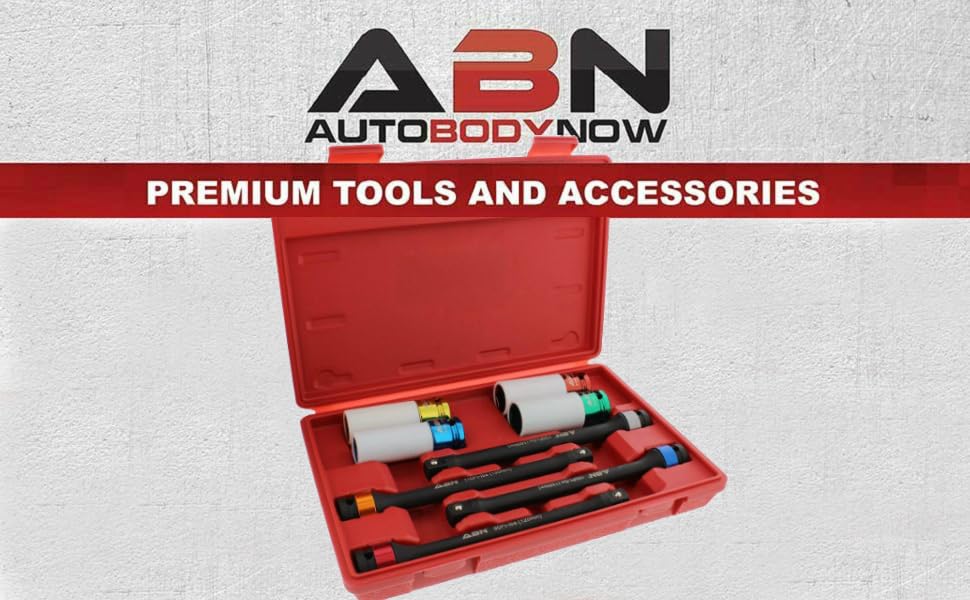 ABN 1/2in Drive Impact Socket Set Metric 1721mm and 4pc Lug Nut Torque