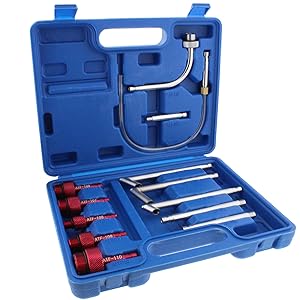 Picture of kit inside blow-molded plastic carrying case with 2 latches & built-in handle
