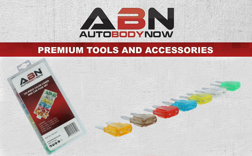 ABN 120Piece Standard Fuse Assortment, 5, 7.5, 10, 15, 20