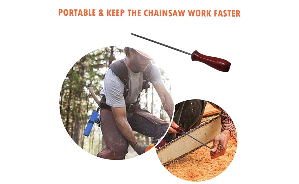 DanziX Pack of 12 Chainsaw Sharpener File Kit 5/32, 3/16