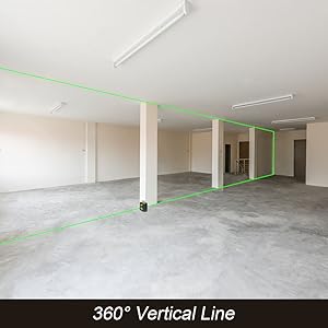 Huepar 3d Green Beam Self Leveling Laser Level 3x360 Cross Line
