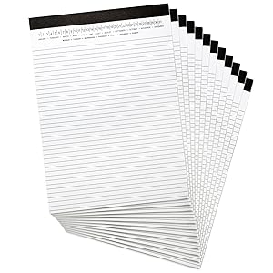 Mymazn legal pad with date 