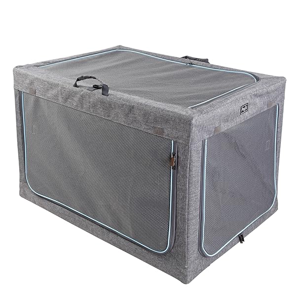Petsfit Portable Sturdy Folding Soft Dog Travel Crate with Soft Mat for