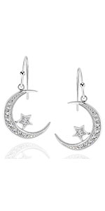 star moon earrings