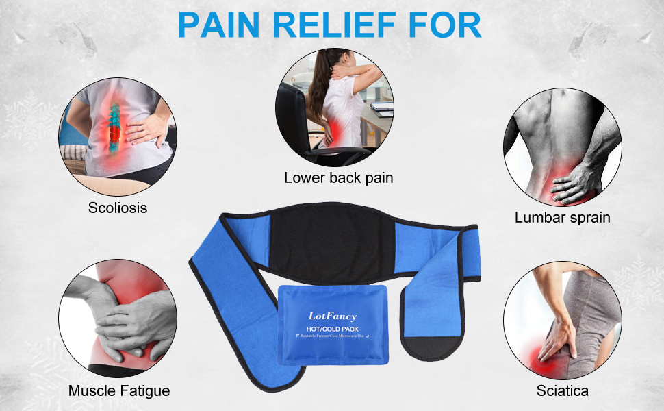 LotFancy Hot Cold Pack for Lower Back Pain Relief, Belly