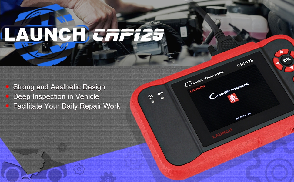 Launch CRP129 OBD2 Scanner Auto Code Reader ABS Airbag