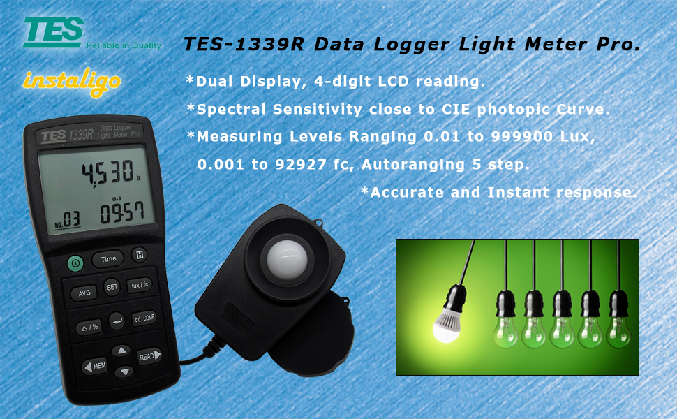 TES 1339R Data Logger Light Meter Pro.