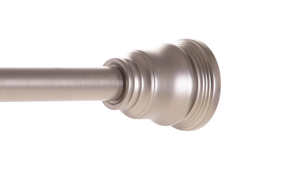 BINO Tension Shower Curtain Rod Brushed Nickel 42" to