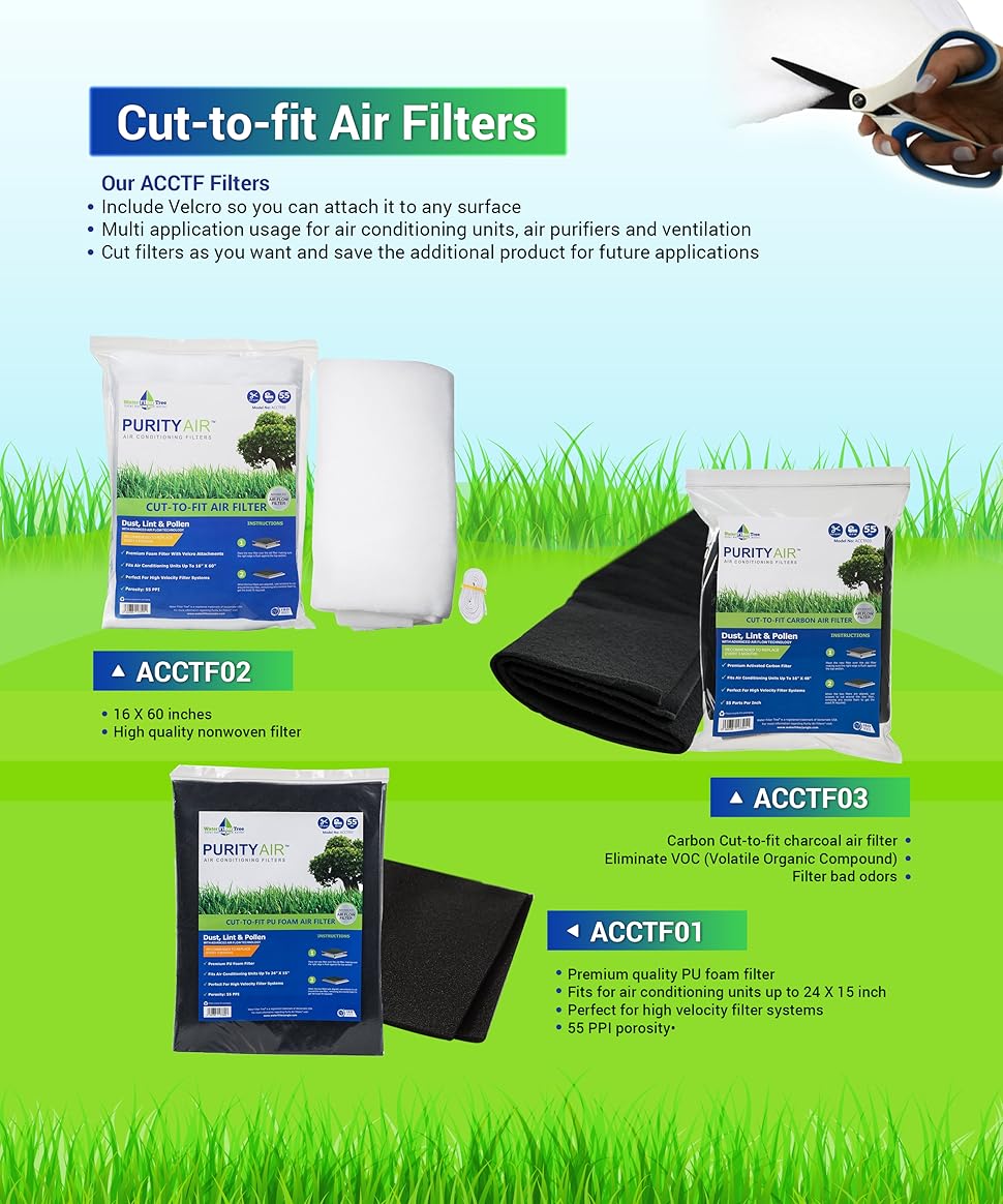 Filter Tree Carbon Cuttofit air filter ACCTF03 Fits to