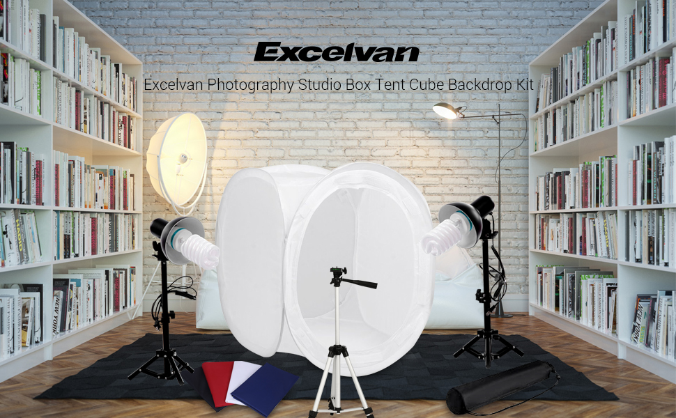 Excelvan Photography Studio Box Tent Cube Backdrop Kit with