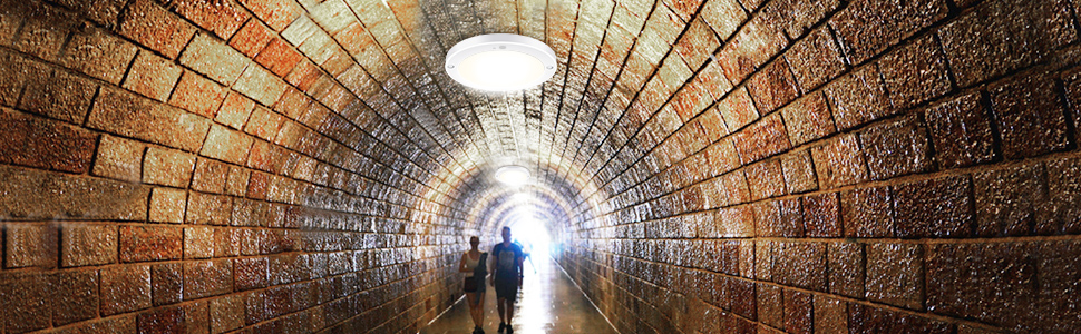 Youtob Motion Sensor LED Ceiling Light, 100 Watt Equivalent, for Indoor/Outdoor, Stairs, Closet Room, Basement, Hallway [Latest Upgrade Version]