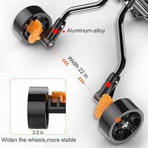 Widen the rear-wheel and the distance between two wheels more stable