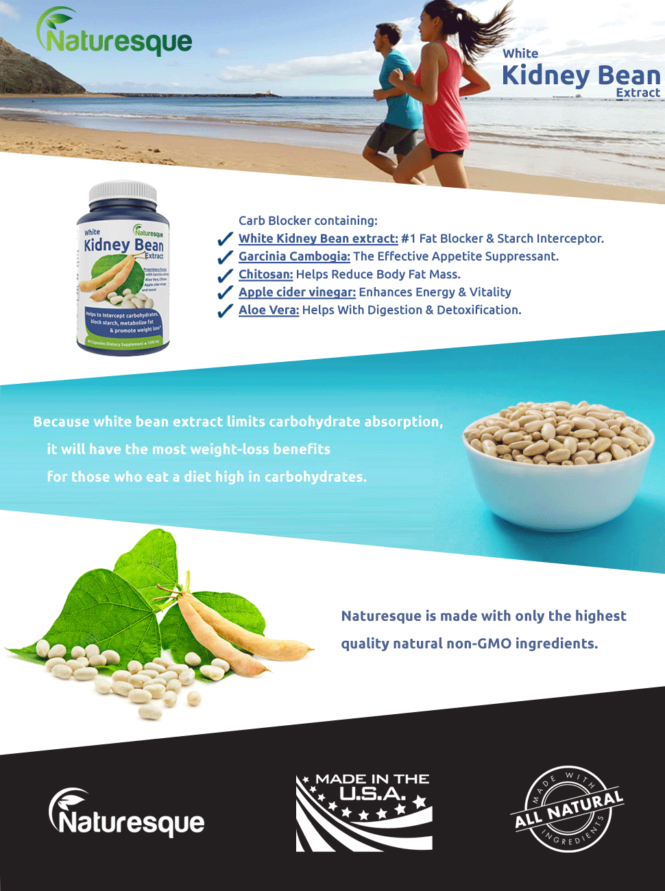 White Kidney Bean Extract Effective Carb Blocker Premium