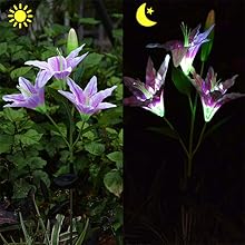 Homeleo Outdoor Solar Easter Lily Led Flower Light Solar Powered