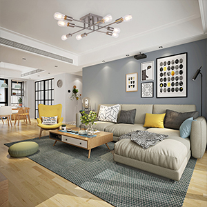  Industrial Semi Flush Mount Ceiling Light