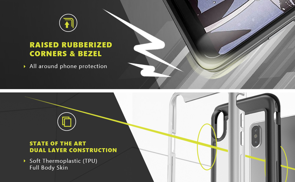 Clear iPhone X Case with Metal Bumper