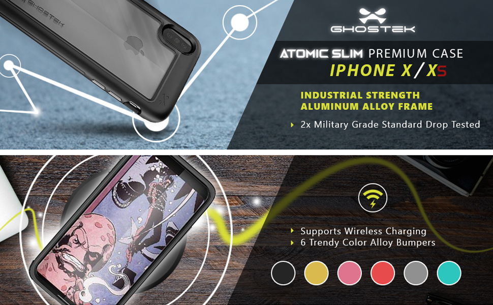 Clear iPhone X Case with Metal Bumper