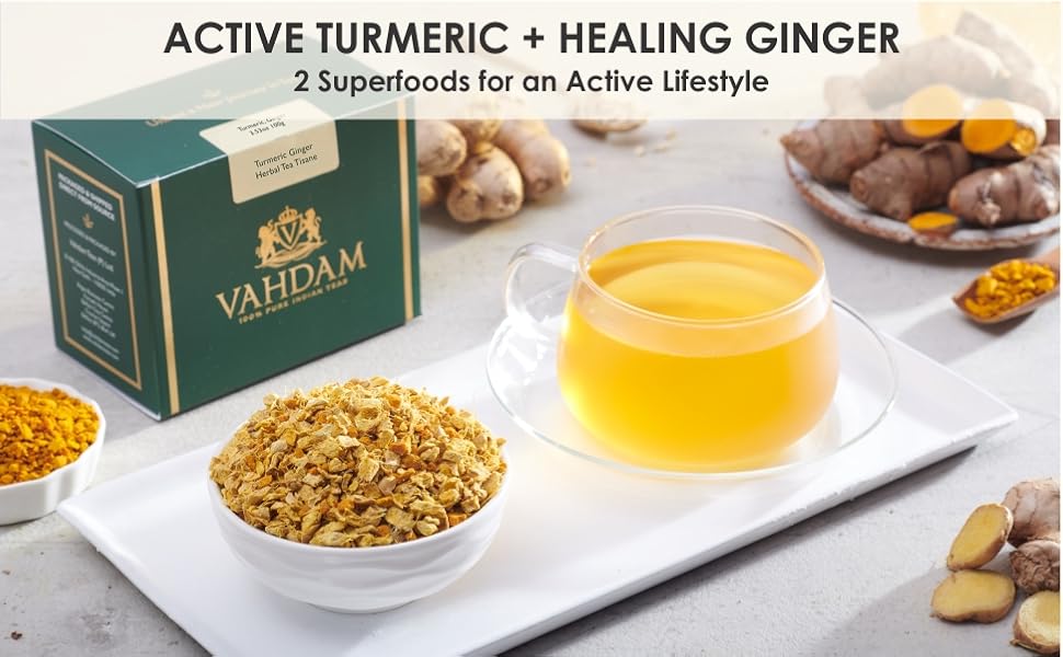 VAHDAM, Turmeric + Ginger POWERFUL SUPERFOOD Blend (100