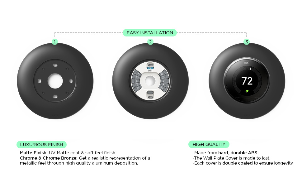 Elago Wall Plate Cover For Google Nest Thermostat Wall Plate Matte Dark Grey Compatible With Nest Learning Thermostat 1st 2nd 3rd Generation Us Patent Registered Amazon Com