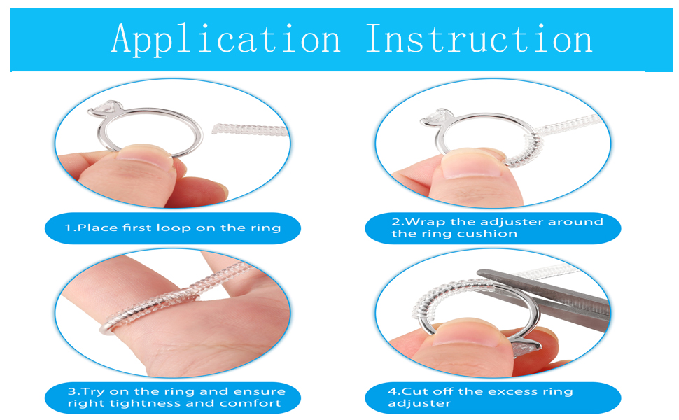 CCINEE Ring Size Adjuster with Jewelry Polishing Cloth Ring