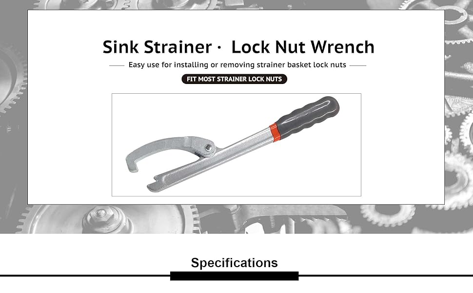 HAUTMEC Sink Strainer Lock Nut Wrench PL0038, Adjustable Wrenches