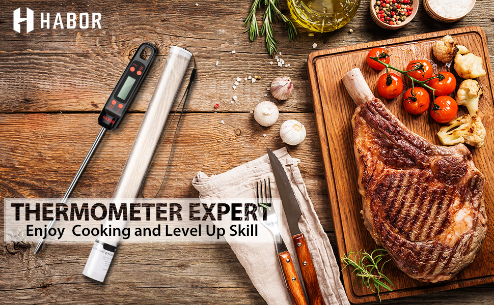 Habor Upgraded Meat Thermometer, Long Probe Digital Cooking