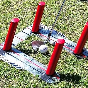 All set with the 62 degree poles for an 8-iron. Red poles can be used from 4-iron up to wedge