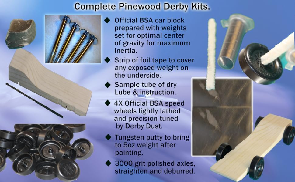 Amazon.com: Pinewood Derby Car Kit Fast Speed Complete Ready to