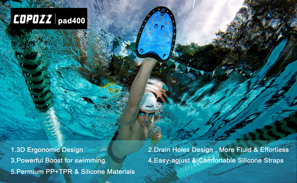 Swimming Paddles, COPOZZ Swim Hand Paddles For Swimming