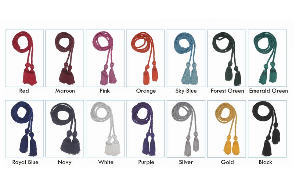 Annhiengrad Single Color Graduation Honor Cords, Gold