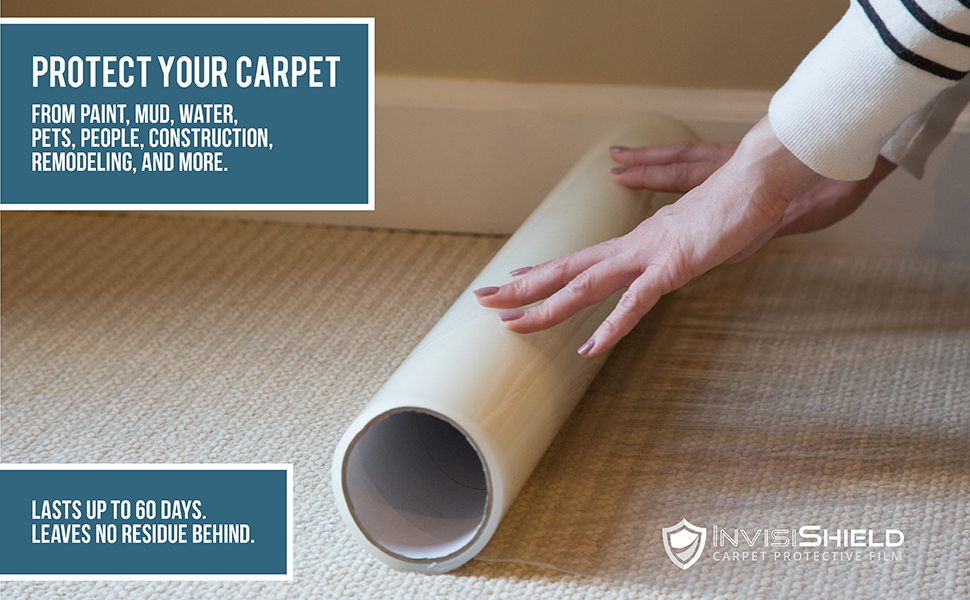 InvisiShield Carpet Protector Film 24 inch x 200 Foot Adhesive