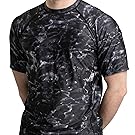 Aqua Design Mens Rash Guard Solar Shirt: Brief Sleeve Swim High Rashguard for Males 12 men swim rashguard shirt uv protection plus adult sun upf guard aqua short sleeve athletic workout