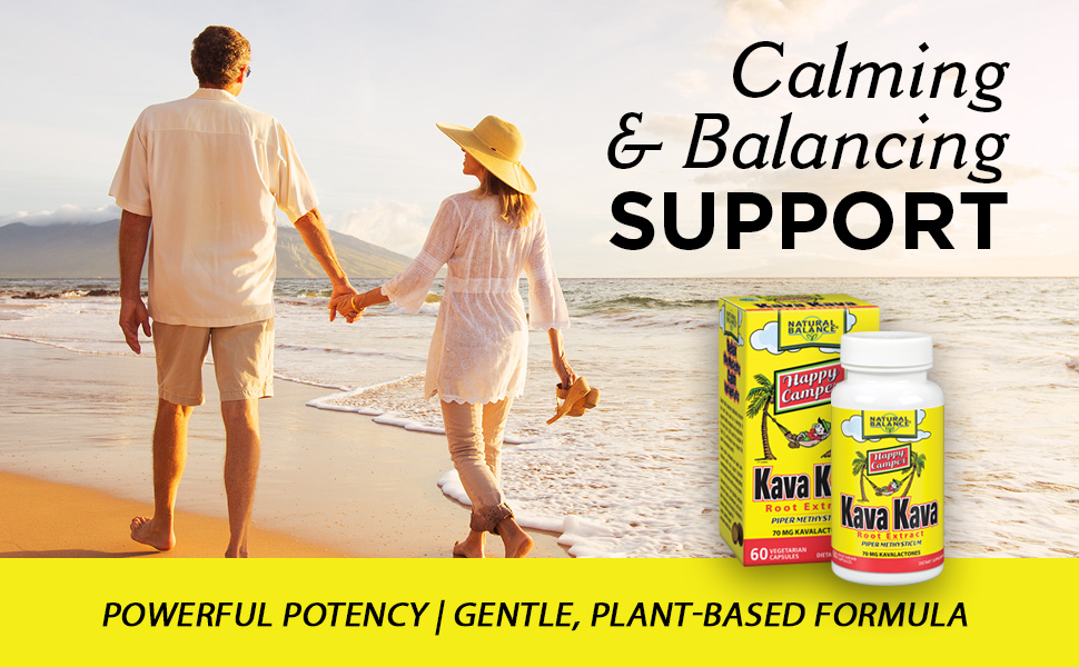 Natural Balance Happy Camper Kava Kava Root Extract 70mg Kavalactones Calm & Relaxation