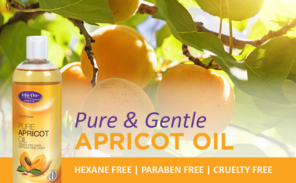 Life-Flo Pure Apricot Oil Rich Moisturizer Face Body Massage Nourishes Strengthens Soothes 16oz