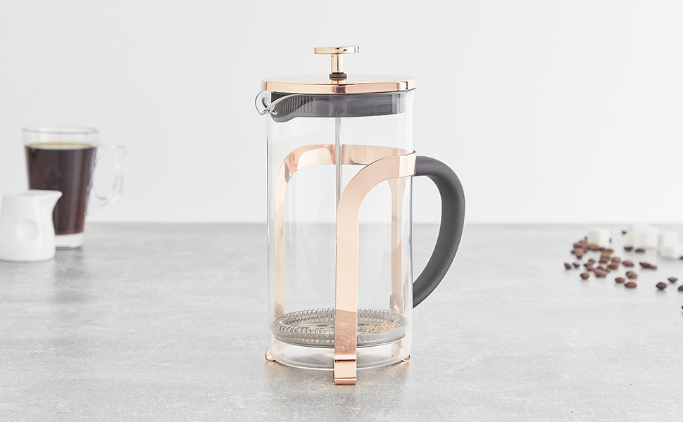 VonShef French Press Coffee and Tea Maker Premium Glass