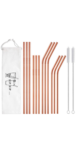 rose gold straw