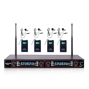 200-Channel Rack Mountable Professional UHF Wireless Microphone System with Metal NESO-U4LL
