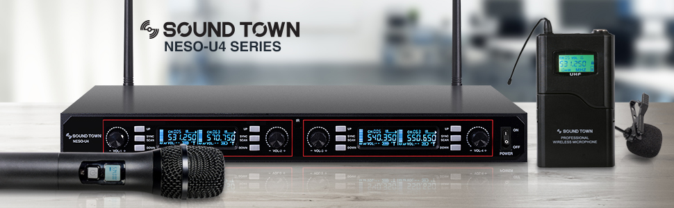 200-Channel Rack Mountable Professional UHF Wireless Microphone System Metal Receiver NESO-U4 SERIES