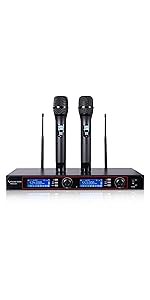 NESO-U2HH 200-Channel Mountable Professional UHF Wireless Microphone System Metal Receiver Handheld