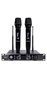 SWM22-U2HH Rack Mountable UHF Wireless Microphone System Metal Handheld Wireless 40-Channel