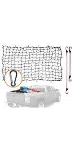 AYAOQIANG 4'x6' Heavy Duty Bungee Truck Bed Cargo Net