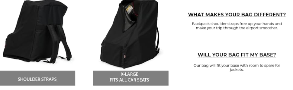 Amazon Com Car Seat Bag Adjustable Padded Straps For