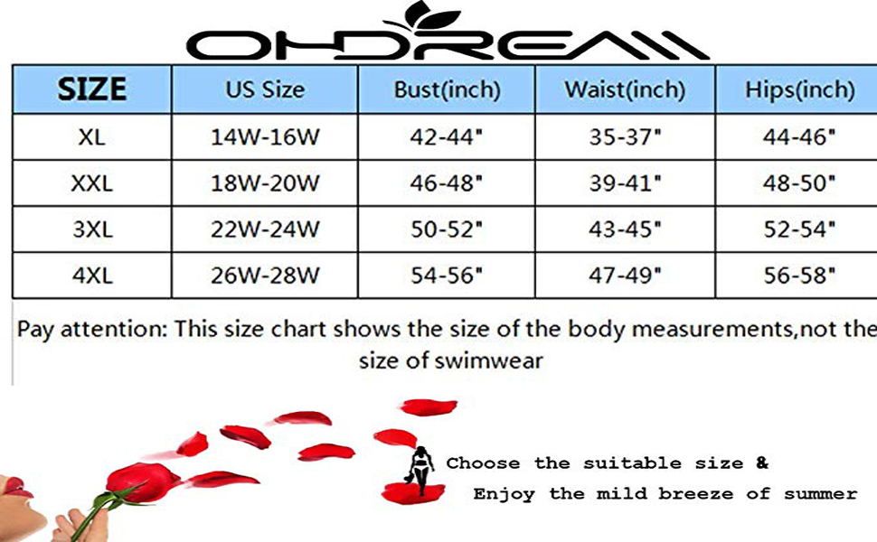 Amazon Com Ohdream Women S Two Piece Plus Size Swimsuit