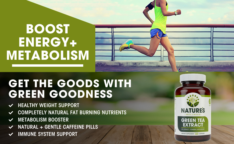 EGCG Green Tea Extract Metabolism Booster Weight Loss lose Energy increase Pills Natural Caffeine