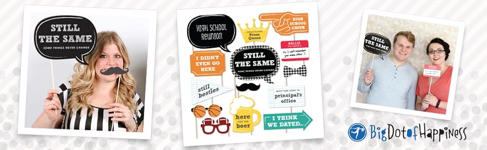 Class Reunion Photo Booth Props Kit Amosfun High School Class