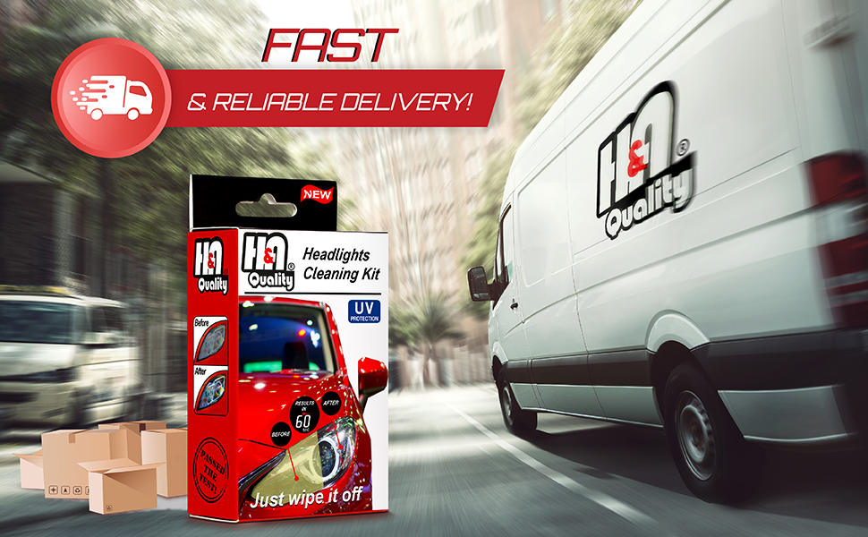 h&a quality Headlight Restoration Wipes Kit