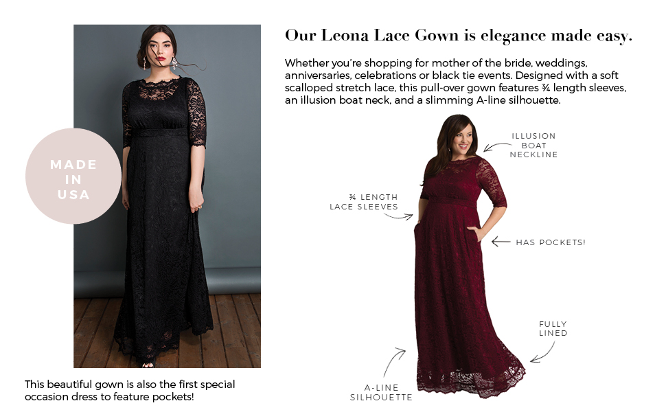 leona lace gown