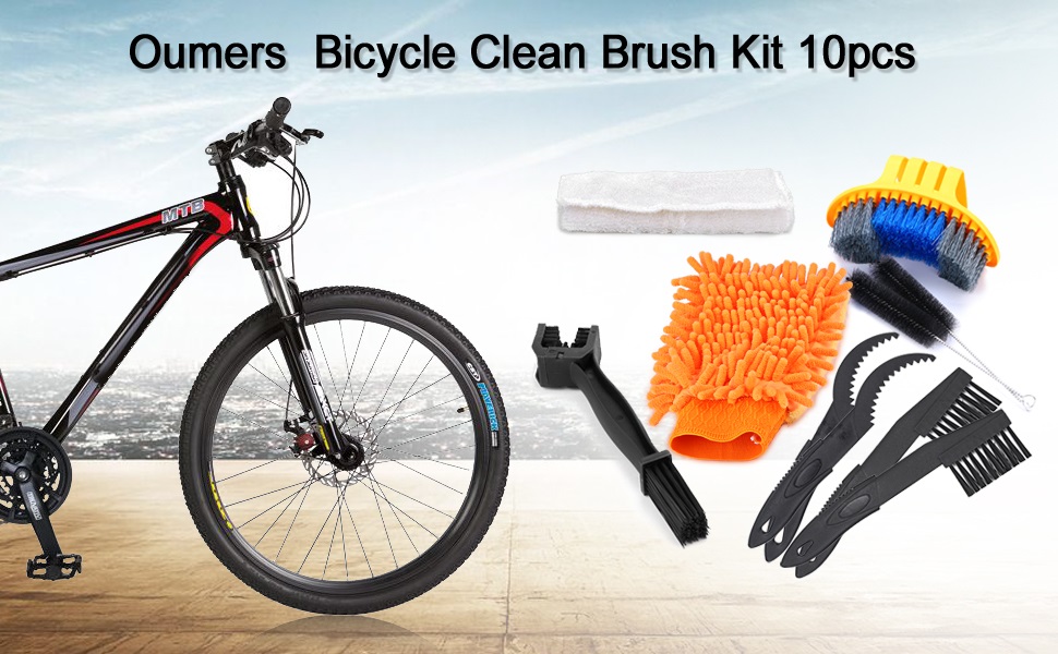 Oumers Bike Cleaning Tools Set (10 Pack), Bicycle Clean