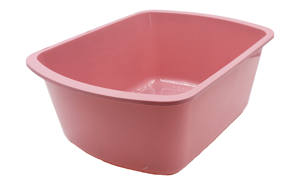 Healthstar Rectangular Portable Plastic Wash Basins Mauve 7