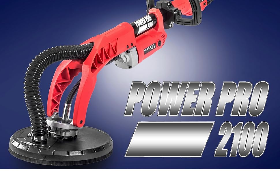 POWER PRO 2100 Electric Drywall Sander Variable Speed 10002100rpm, 710 Watts, Extendable